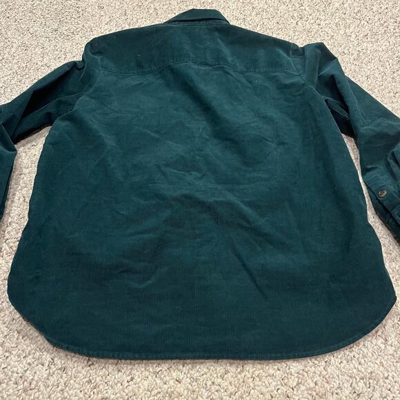 J Crew Button Front Corduroy Shirt Jacket Green Sz L Preppy Casual Shacket - Picture 5 of 7